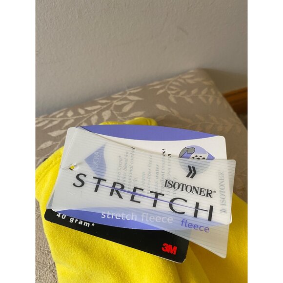 Isotoner Womens Stretch Fleece Gloves 3M Thinsulate Flex 40 Gram Yellow One Size - Picture 6 of 9